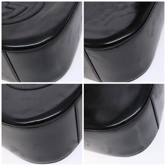 GUCCI Shoulder Bag Patent leather Black Silver 007 - Picture 15 of 15